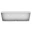 Comptoir de meuble-lavabo minimaliste de 60 po de largeur - Blanc