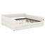Structure de lit plateforme tapissier avec ports de chargement USB et 2 tiroirs de rangement-555138779