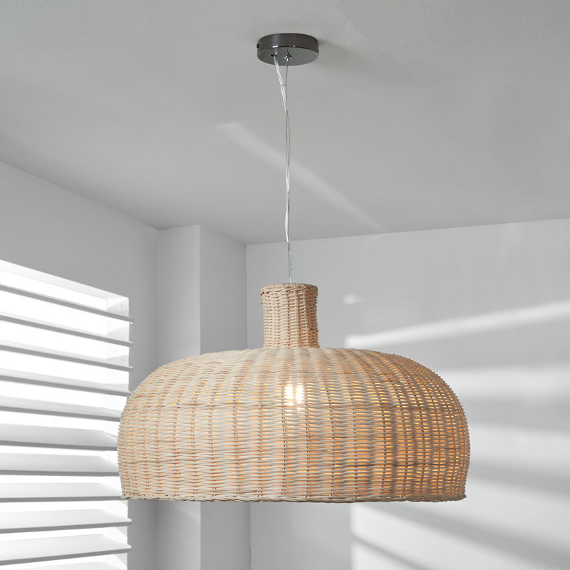 Shandon 1 - Light Black Dome Pendant, Natural