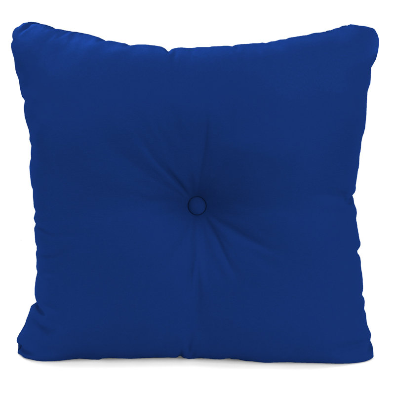 Extra Large Outdoor Square Pillows 24 x 23 Tufted Comfort, Cobalt Blue