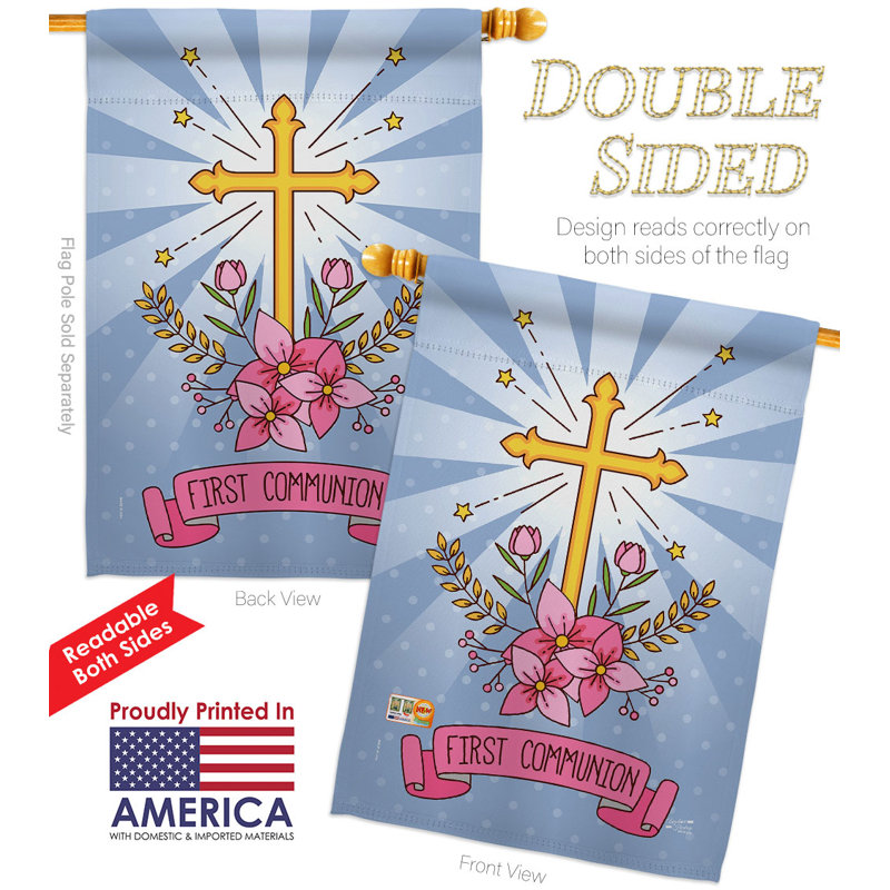 Drapeau de maison en polyester à 2 côtés 40 x 28 po