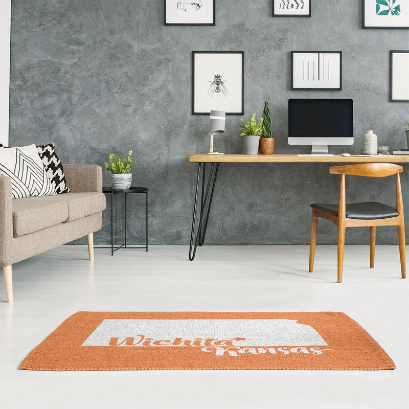 Tapis de zone orange wichita kansas, Rectangle 3 pi x 5 pi, Oui