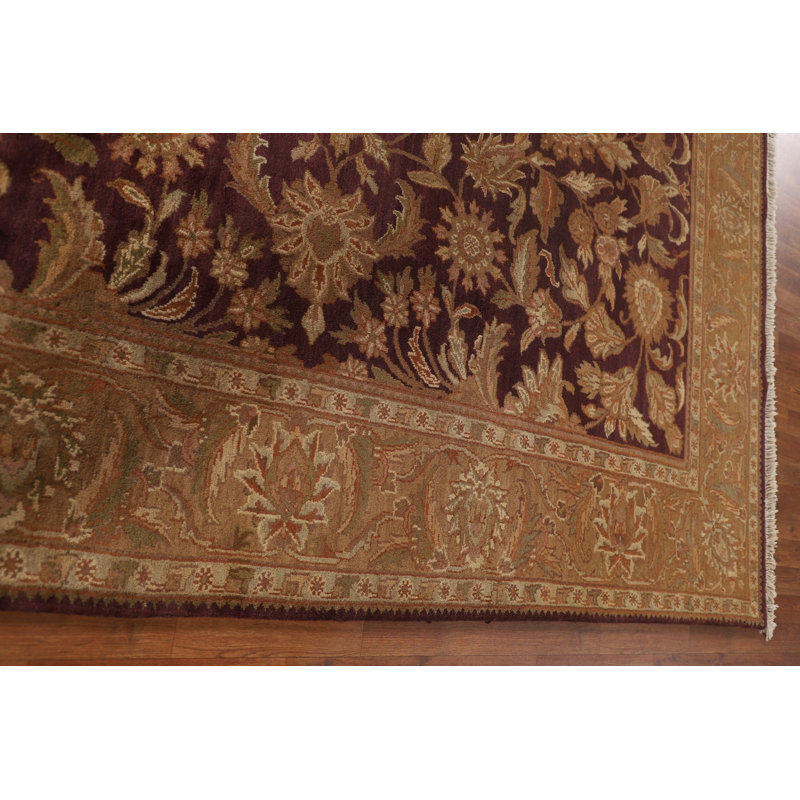 Tapis indien floral à motif floral Agra 8 x 10