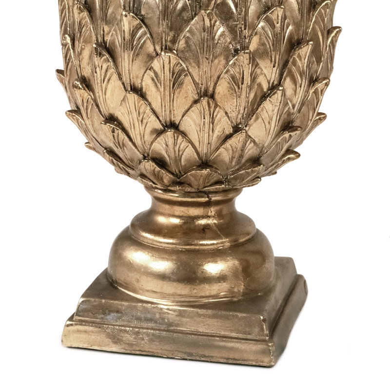 Guilded Artichoke Finial, 15.5" H x 8.5" W x 8.5" 