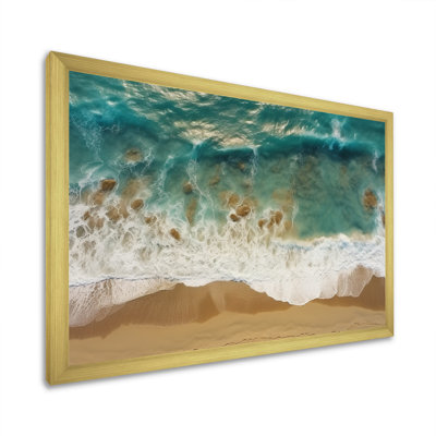 Tranquil Waves Aerial View 1 - Beach Wall Art