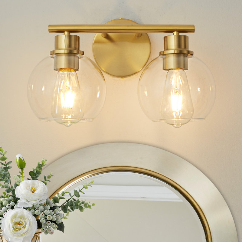 Aanay Dimmable Bathroom Vanity Light, Gold, 2