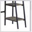 Bureau en chêne rustique et noir avec base en métal durable et rangement à 2 niveaux pour la maison ou le bureau