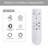 16 In.Smoky Gray Flush Mount Ceiling Fan With Dimmable LED Light  And Remote
