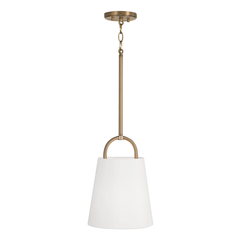 Luminaire suspendu à 1 lumière Kipling Elo, Laiton, H 13,75 po x l 10 po x P 10 po
