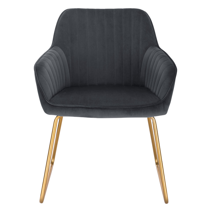 Renard Upholstered Dining Chair, Dark Grey