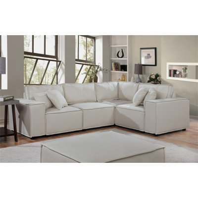 Canapé modulaire avec repose-pieds Melrose