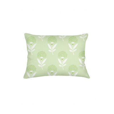 Housse de coussin en lin 14 x 20 Citron Green Royal Bloom