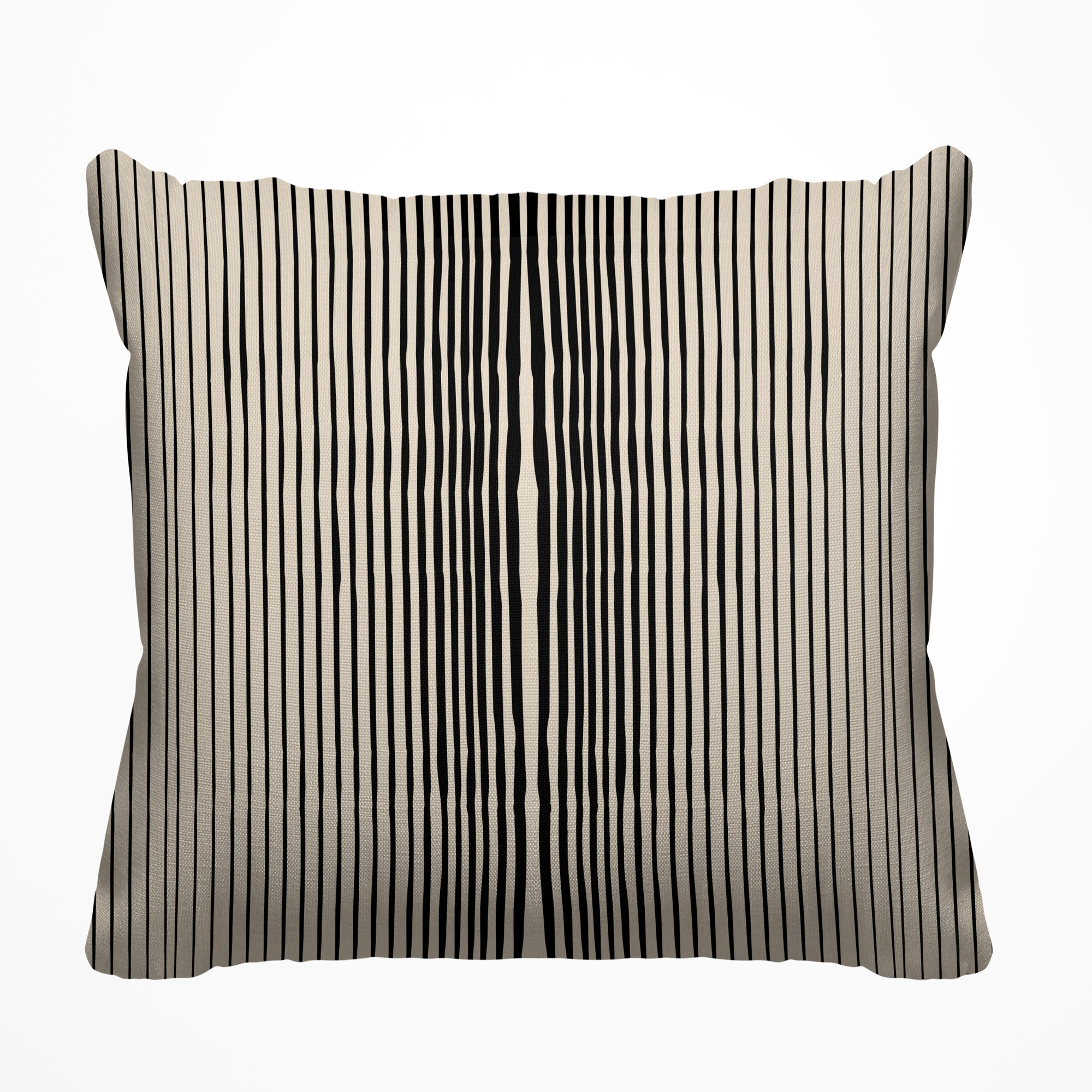 Ash Striped Indoor/Outdoor Throw Pillow, Fawn, 16" x 16"
