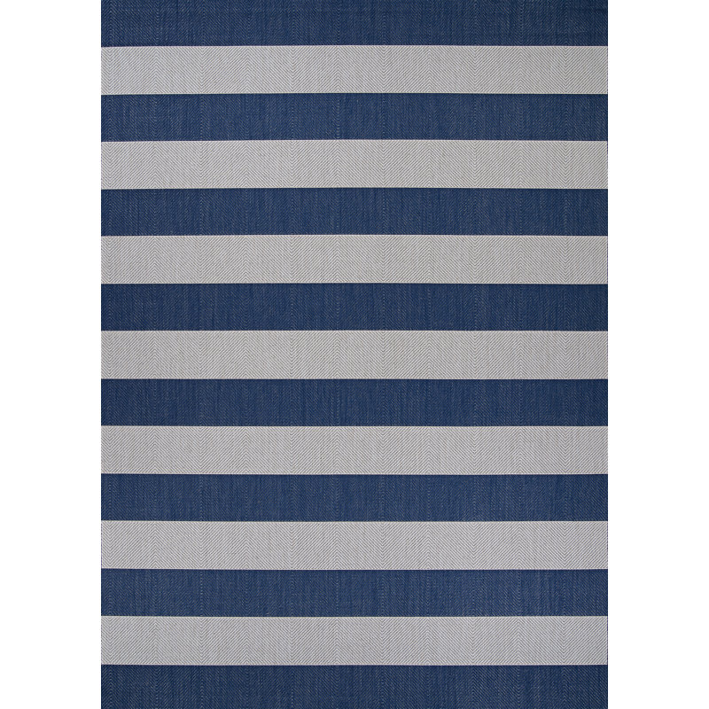 Tapis intérieur ivoire rayé Gannett, Rectangle 2 pi x 3 pi 7 po