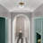 1 Light Natural Brass Crystal Semi-Flush