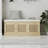 Shoe Storage Bench with Woven Rattan Doors, Shoe Bench-130067436