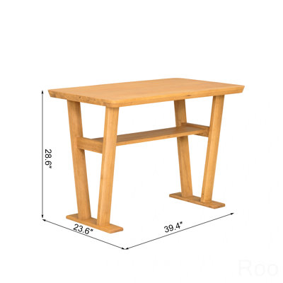 Modern Solid Wood Dining Table – Space-Saving Design