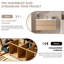 Meuble-lavabo mural simple moderne de 122 cm (48 po) au fini chêne naturel et lavabo intégrée.-510615033