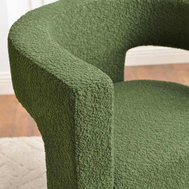 Fauteuil carré l 28 po Brycie, Mélange de polyester vert