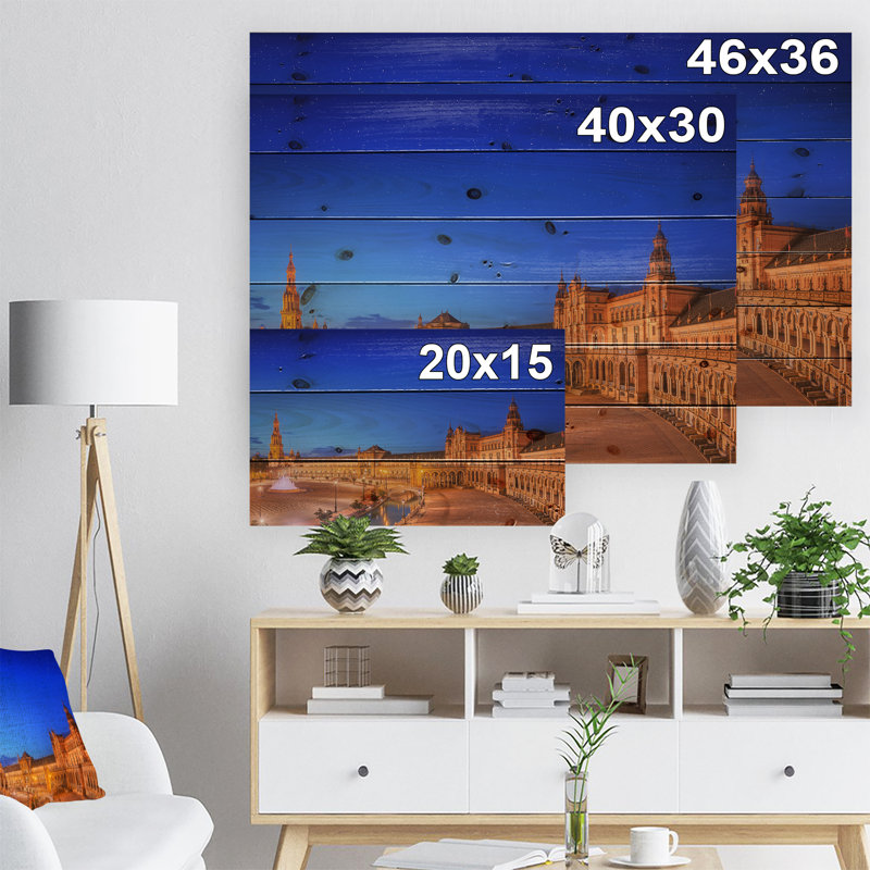 «View of Espagne Square at Sunset», impression, H 30 po x l 40 po x P 1,5 po, Toile tendue