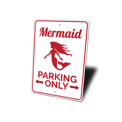 Mermaid Parking Aluminum Sign