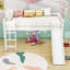 Twin Wood Low Loft Bed With Slide, Ladder And Guardrails-965454880
