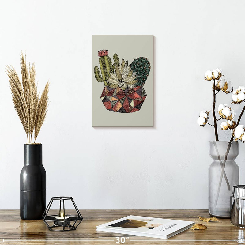 Harnek Geometric Cactus, 12" H x 8" W