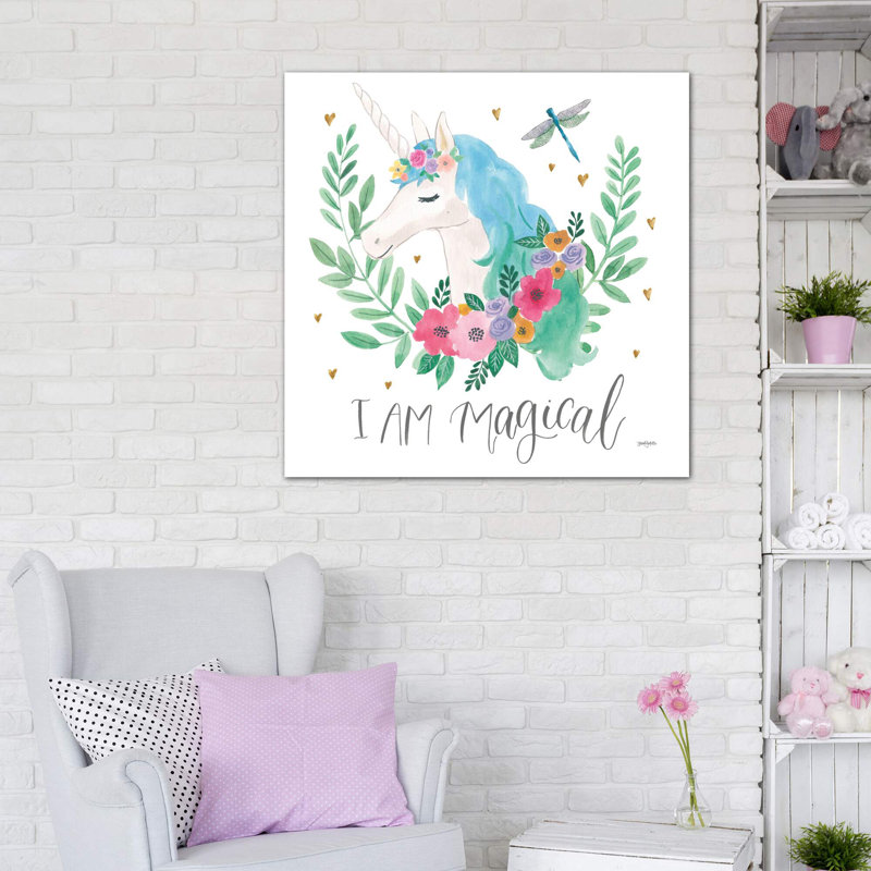 Décoration murale pour enfants Magical Friends IV, H 12 po x l 12 po x P 0,75 po, Toile tendue