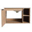 Meuble-lavabo moderne avec lavabo en céramique. 30 po. Porte à fermeture en douceur. Couleur imitation chêne. Fabrication en contreplaqué mural 30 po. Style armoire. Base