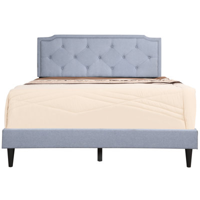 81 po Large lit double bleu - rembourrage en mousse Glory Furniture G1123 rembourré 22,5 po