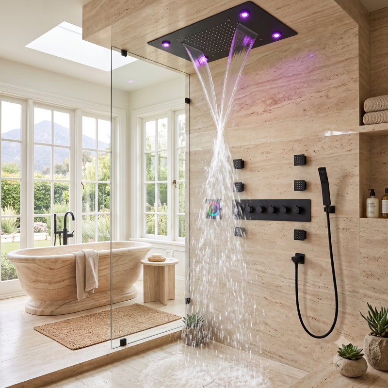 Spa - Système de douche encastré encastré à DEL Multi Escape