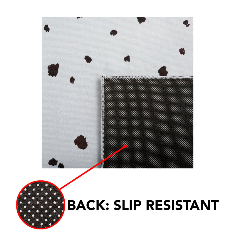 Faux Hide Performance Machine Washable Abstract Rug, Square 6'