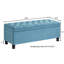 Banc de rangement rembourré capitonné à boutons, banc d'entrée en tissu de lin avec pieds en bois à broche, banc de lit-1900558657
