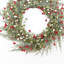 Mini couronne de fleurs de baies d'eucalyptus artificielles 24 po 24 po