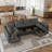 Tomario 6 - Piece Upholstered U-Shaped Modular Sectional With Storage-73474475