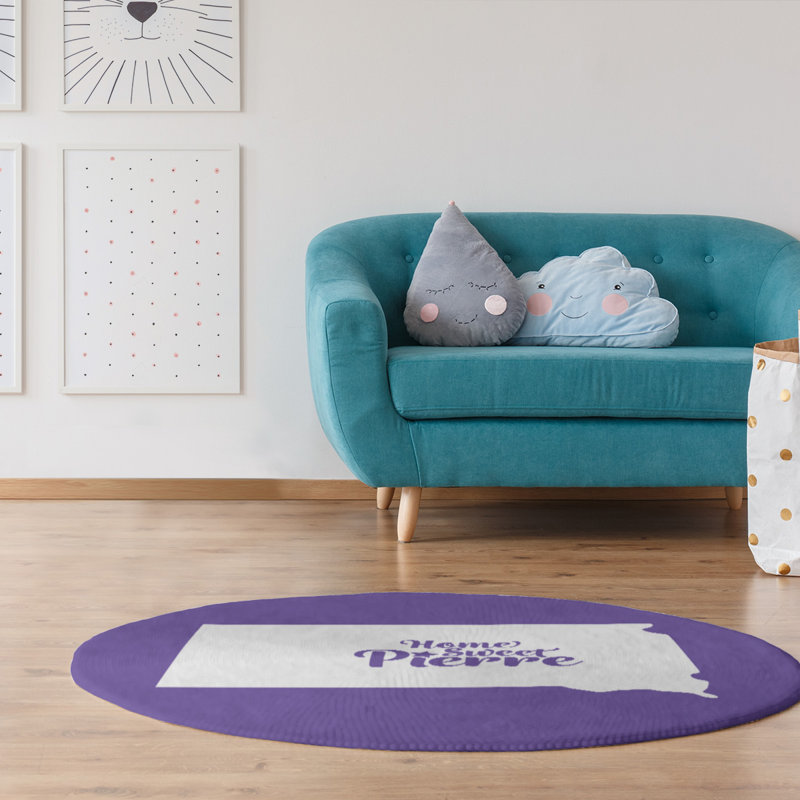 Chenille Indoor Rug, Round 5'