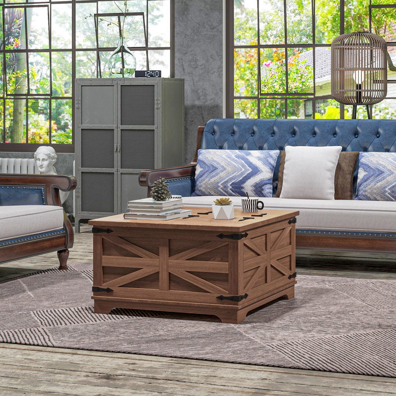 Caelah Single Coffee Table, Brown, Brown