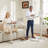 Multi-Function Adjustable and Movable Overbed Table, C-shaped end table with Hidden Casters-255647930