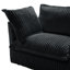 Fauteuil à assise profonde en velours côtelé gris avec coussins, confort luxueux, housses amovibles, structure en bois, rembourrage à assemblage rapide, tissu, sièges, housses à dossier haut, matériau respirant, structure