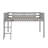 Twin size Wood Low Loft Bed with Ladder-96998022