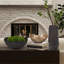 Thacker Rough Wash Grey Round Large Bowl