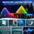 Permanent Outdoor Lights,150ft RGB+IC Outdoor Lights with 72 LED Lights, 50 Scene Modes,App/Remote Control,IP68 Waterproof,for Christmas,Halloween,Daily & Holiday Party Decor,House Roof Lighting