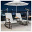 Banc oscillant de style nordique, banc d'extérieur pour 2 personnes