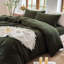 Ensemble de housse de couette rayé 100% coton délavé DONEUS-113054928-120141889