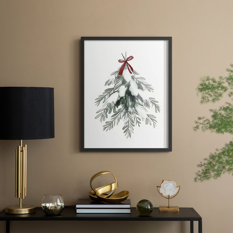 «Christmas Holiday Art DCCCLxxvii», reproduction d'art encadrée - bois massif, Noir, noir, noir, noir, H 15 po x l 12 po