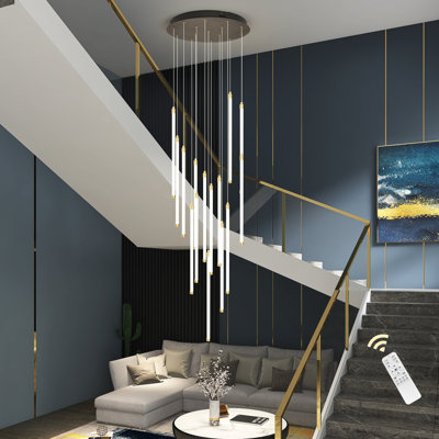 Keiri 9 - Light Modern Dimmable LED Staircase Cluster Pendant