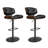 George Oliver Modern Bar Stools Set Of 2, Adjustable Swivel Counter Stools With Back, Wide And Deep Seat, Ergonomic Pu Leather And Solid Wood Barstools With Rectangular Footrest For Kitchen Island-1191345773