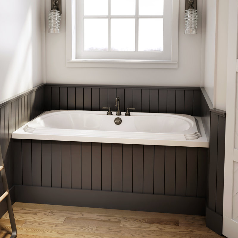 Baignoire combinée encastrée 72 "x 42" Marineum ™, Blanc