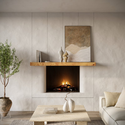 Tablette flottante Smooth Timber - Tablette murale et de manteau de cheminée polyvalente