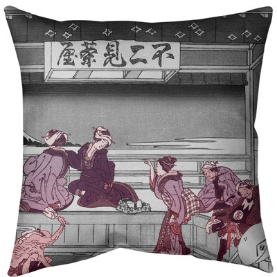 Coussin Katsushika Hokusai Yoshida at Tokaido